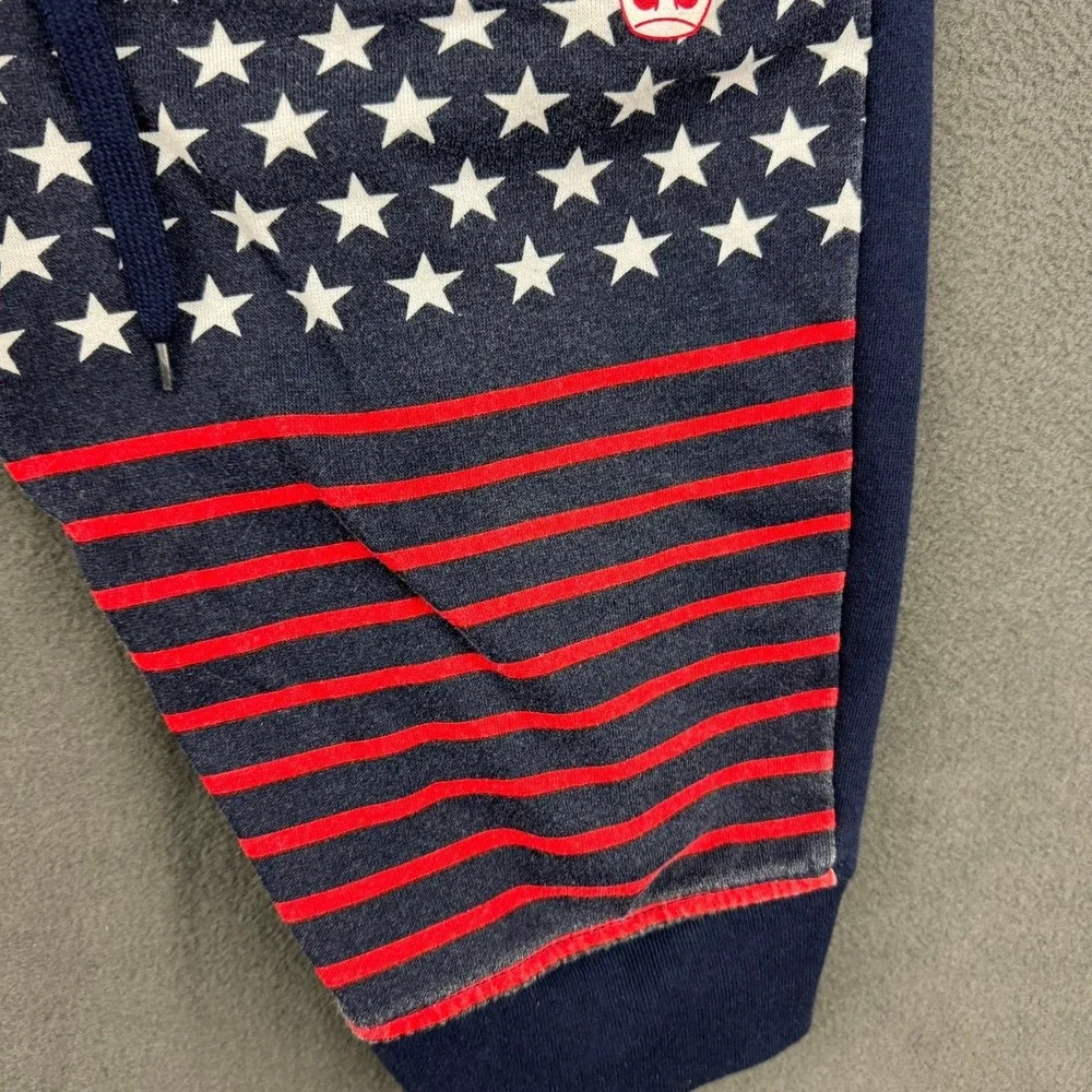 VTG NBA Chicago Bulls Men's L Basketball Stars Stripes Knit Shorts Bulls Logo